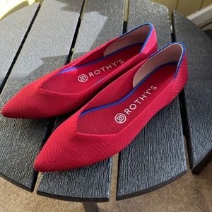 New Rothy’s The Point -  Cherry Red- Size 6 1/2